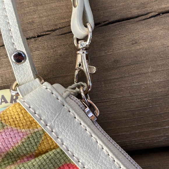 Spartina 449 vintage pink pleated clutch new with tags - Picture 6 of 6